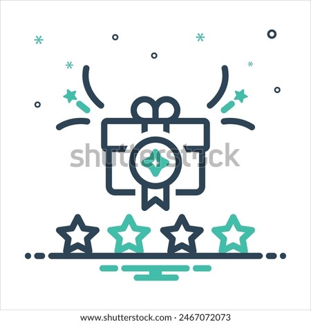 Vector colorful mix icon for reward
