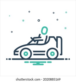 Vector colorful mix icon for rides