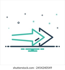 Vector colorful mix icon for right