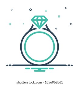 Vector colorful mix icon for ring