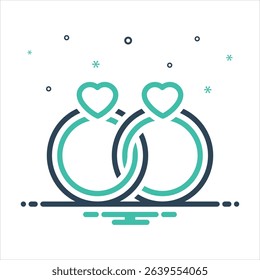 Vector colorful mix icon for ring