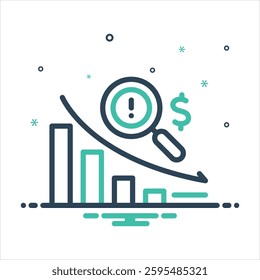 Vector colorful mix icon for risk