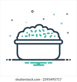 Vector colorful mix icon for risotto