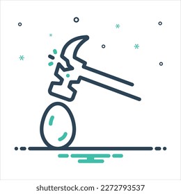 Vector colorful mix icon for robust