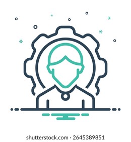 Vector colorful mix icon for role
