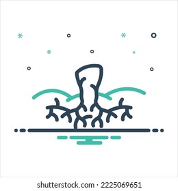 Vector colorful mix icon for root