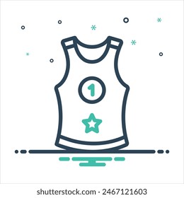 Vektorgrafik buntes Mix-Icon für Laufshirt