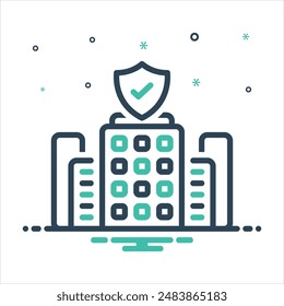 Icono de mezcla colorida de Vector para caja fuerte