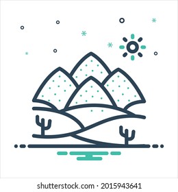 Vector colorful mix icon for sand