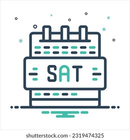 Vector colorful mix icon for sat