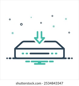 Vector colorful mix icon for save