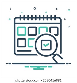 Vector colorful mix icon for save the date