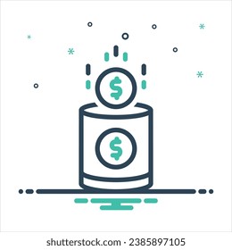 Icono de mezcla de colores vectorial para guardar