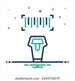 Icono de mezcla de colores vectorial para escáner