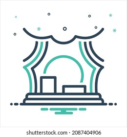 Vector colorful mix icon for scene