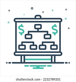 Vector colorful mix icon for scheme