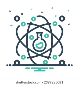 Vector colorful mix icon for science