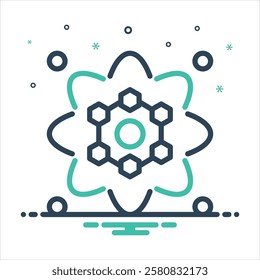 Vector colorful mix icon for science