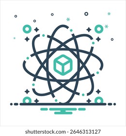 Vector colorful mix icon for science