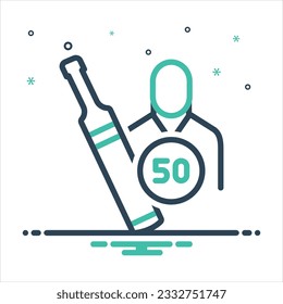 Vector colorful mix icon for scored