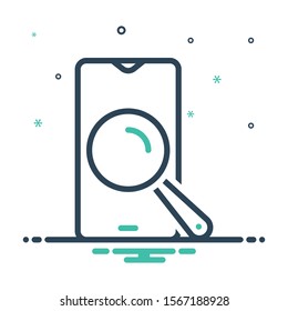 Vector colorful mix icon for search