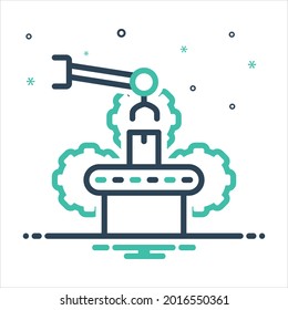 Vector colorful mix icon for sector
