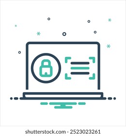 Icono de mezcla de colores de Vector para seguridad