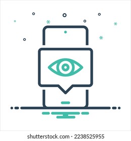 Vector colorful mix icon for seen