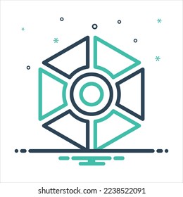 Vector colorful mix icon for segments