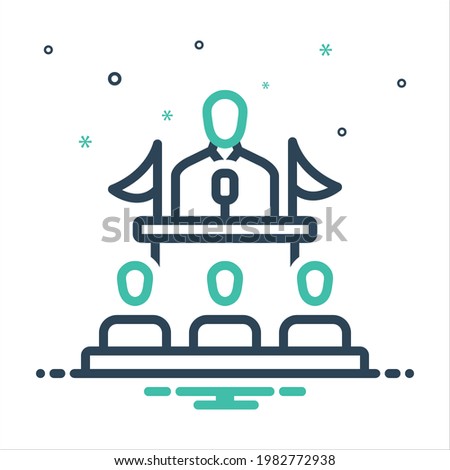Vector colorful mix icon for senators
