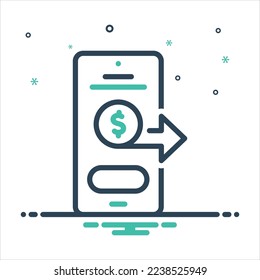 Vector colorful mix icon for send
