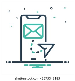 Vector colorful mix icon for send