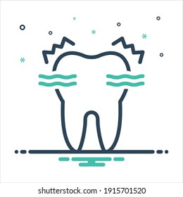 Vector colorful mix icon for sensitive