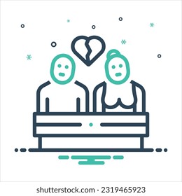 Vector colorful mix icon for separation