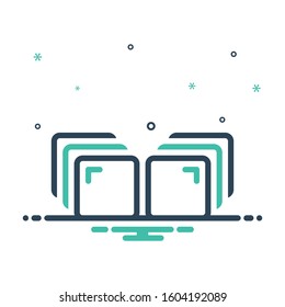 Vector colorful mix icon for series