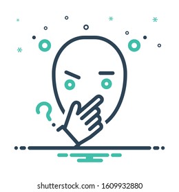 Vector colorful mix icon for seriously