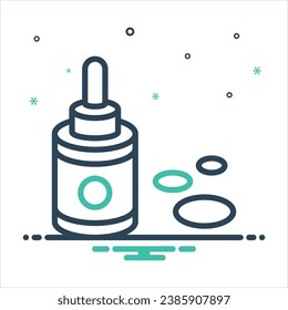 Vector colorful mix icon for serum