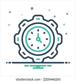 Vector colorful mix icon for set