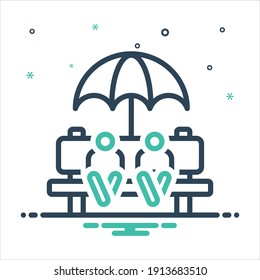 Vector colorful mix icon for settle