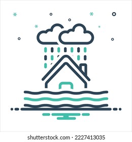 Icono de mezcla de colores vectoriales para severo