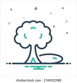 Vector colorful mix icon for shade
