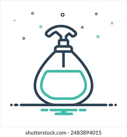 Icono de mezcla colorida de Vector para champú