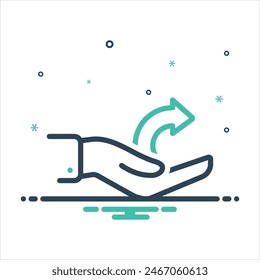 Vector de mezcla de colores para compartir