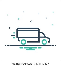 Vector colorful mix icon for shipment