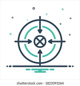 Vector colorful mix icon for shoot