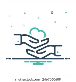 Vector colorful mix icon for show empathy