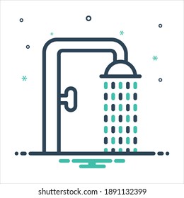 Vector colorful mix icon for shower