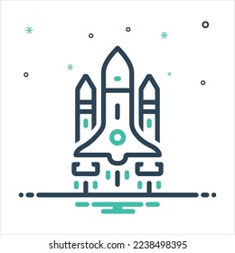 Vector colorful mix icon for shuttle