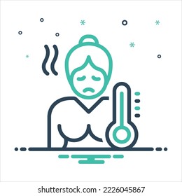 Vector colorful mix icon for sick