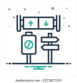 Vector colorful mix icon for signs